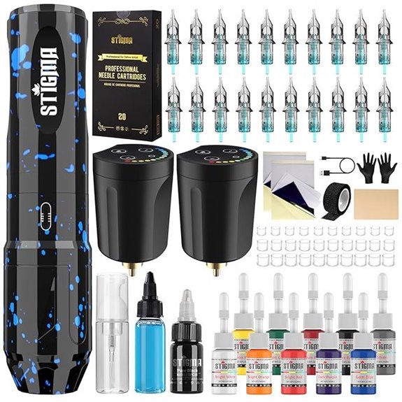 STIGMA Wireless Tattoo Kit with Batteries & Needles