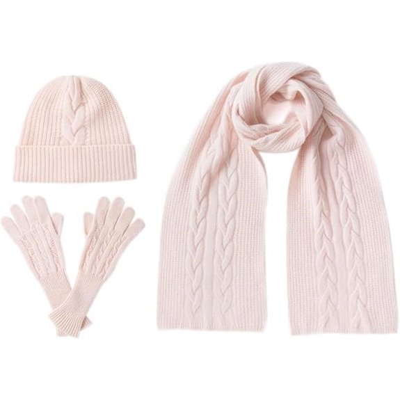 Villand Women's 3-Piece Cashmere Winter Accessory Set