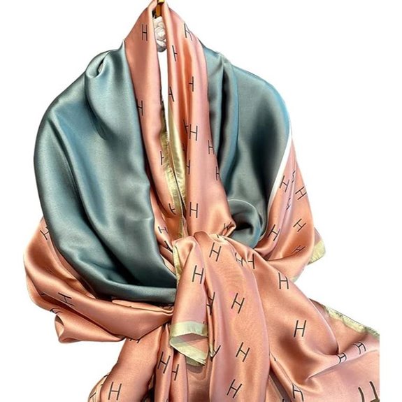 FairyCity Women's Oversized Luxury Silk Satin Scarf