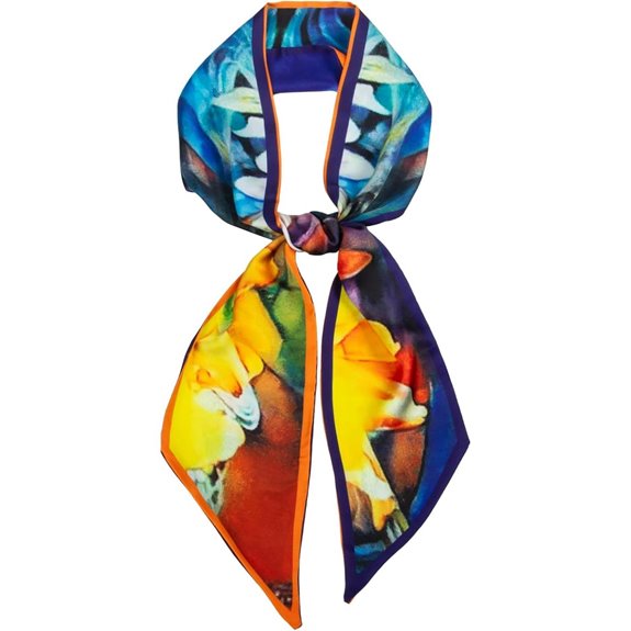 RIIQIICHY Women's Silk-Like Hair Scarf & Headband
