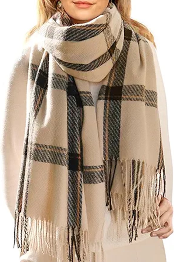 FURTALK Women's Winter Oversized Plaid Scarf