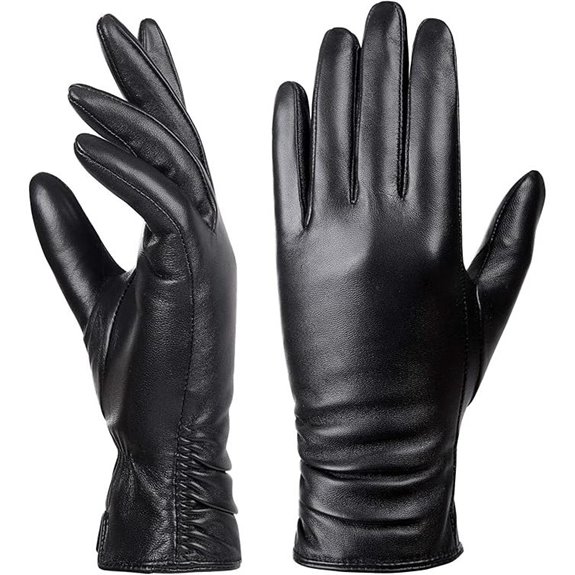 Women’s Genuine Leather Touchscreen Gloves
