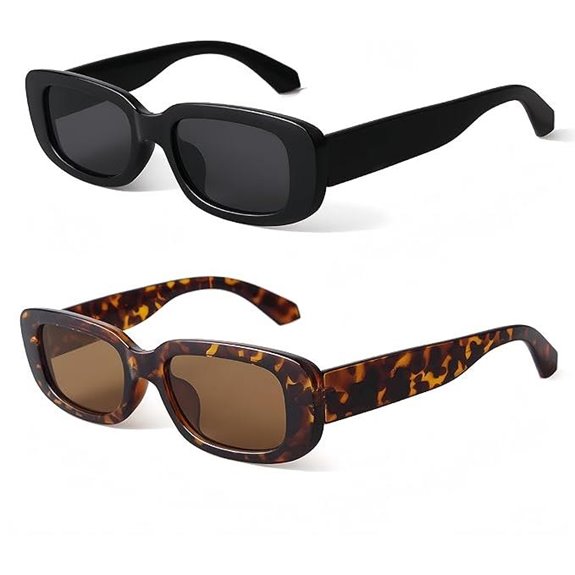 BUTABY Rectangular Sunglasses for Women UV400 Protection