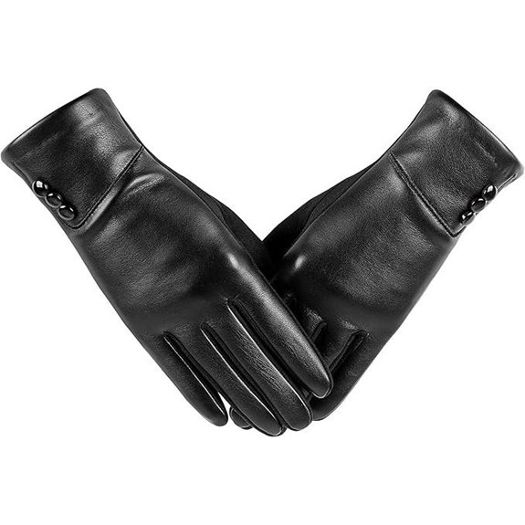 Winter Leather Touch Screen Gloves for Women