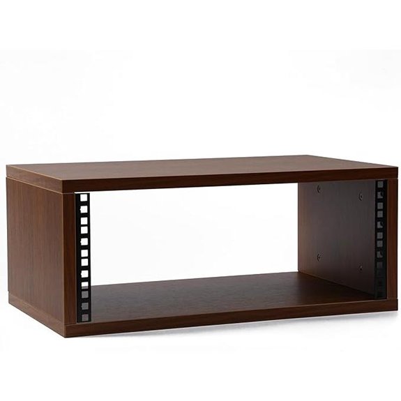 Wooden 19-Inch Studio Rack for Audio Equipment