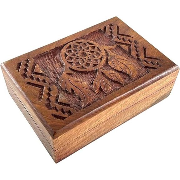 Premium Wooden Mini Jewellery Box with Dreamcatcher