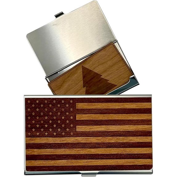 WUDN Wooden Business Card Holder Wallet USA Made
