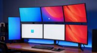 big screens dominate desks