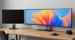desk space influences ultrawide display value
