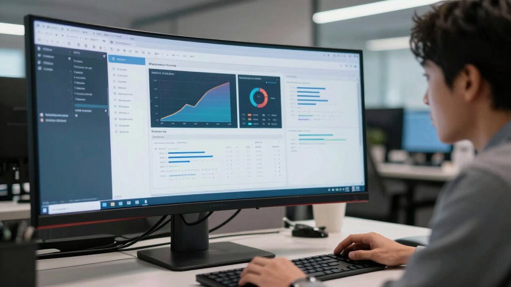 monitor size influences efficiency