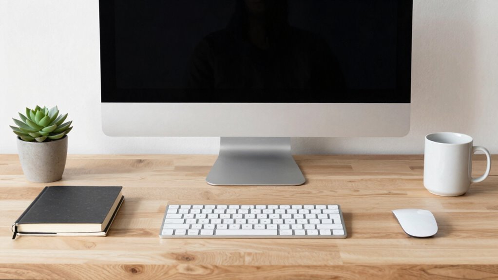 organized calm focused workspace
