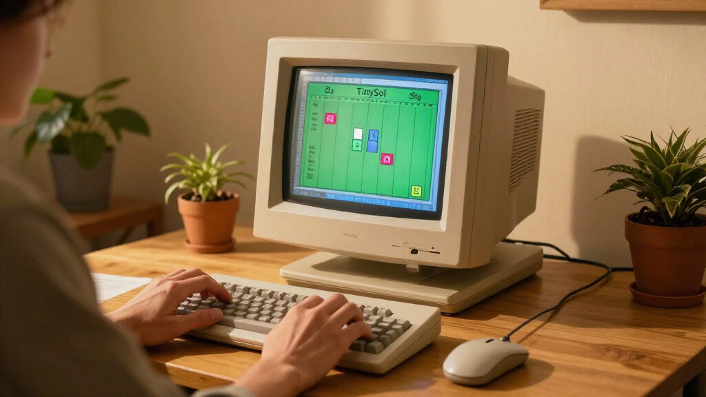 TinySol, A Tiny Solitaire Game For DOS