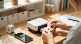 Phomemo D30 Bluetooth Mini Thermal Label Maker Printer (3 Colors) $8