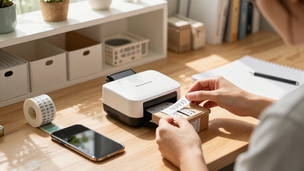 Phomemo D30 Bluetooth Mini Thermal Label Maker Printer (3 Colors) $8