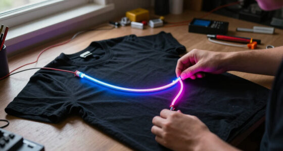 Show HN: Making A Flexible "Neon" T-shirt With LED Filaments